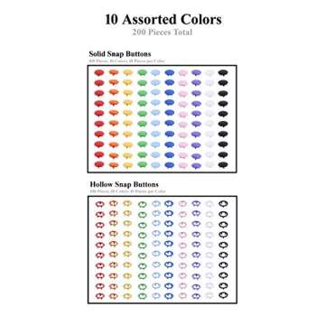 Mandala Crafts Snap Button Kit - Pliers & Colorful Metal Snaps for Sewing