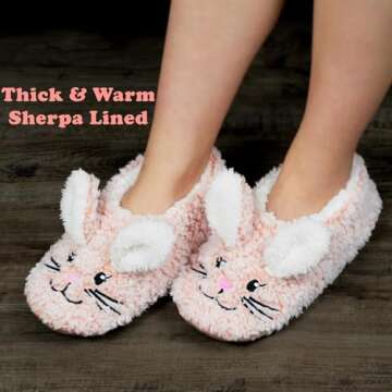 Cute Slippers for All Ages - Cozy and Warm Animal Design