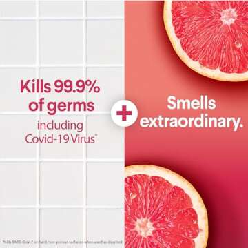 Clorox Scentiva Wipes, Bleach Free Cleaning Wipes, Household Essentials, Tahitian Grapefruit Splash, 75 Count (Pack of 3)