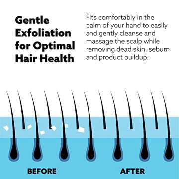 Wet Brush Exfoliating Scalp Massager, Head Start, Lavender, Multi-Benefit Brush Cleans, Detoxifies and Rejuvenates Your Hair to Stay Healthy and Strong, Gentle for Sensitive Scalps