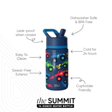 Simple Modern Kids Summit Water Bottle - 14oz Insulated Tumbler for Kids