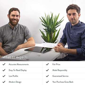 Greater Goods Digital Weight Bathroom Scale, Shine-Through Display, Accurate Glass Scale, Non-Slip and Scratch Resistant, Body Weight (Clear)