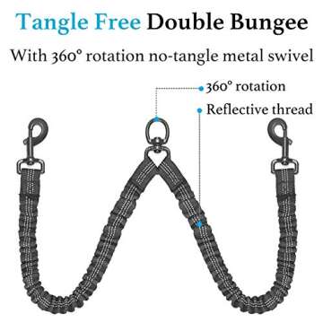 iYoShop Dual Dog Leash - Lightweight, Shock-Absorbing Design