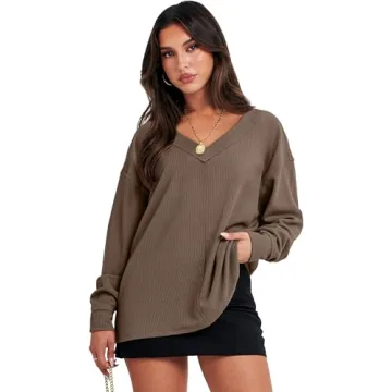 Cozy ANRABESS Oversized Long Sleeve Sweatshirt