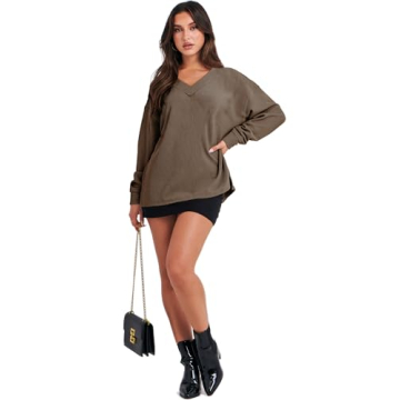 Cozy ANRABESS Oversized Long Sleeve Sweatshirt