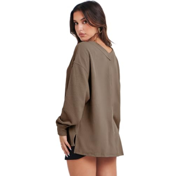 Cozy ANRABESS Oversized Long Sleeve Sweatshirt