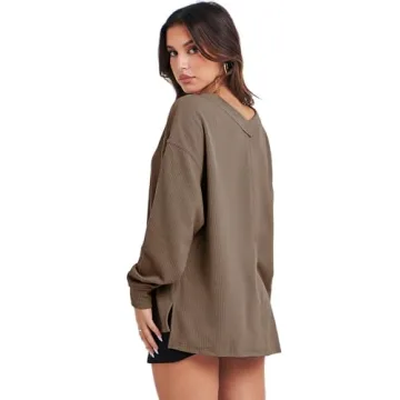 Cozy ANRABESS Oversized Long Sleeve Sweatshirt