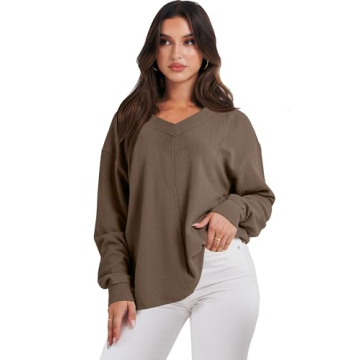 Cozy ANRABESS Oversized Long Sleeve Sweatshirt