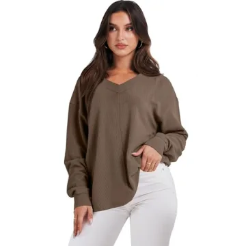 Cozy ANRABESS Oversized Long Sleeve Sweatshirt