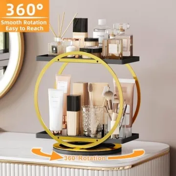 Perfume and Makeup Organizer - 360 Rotating Tiered Design