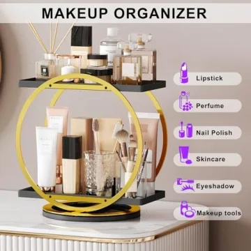 Perfume and Makeup Organizer - 360 Rotating Tiered Design