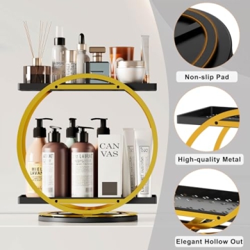 Perfume and Makeup Organizer - 360 Rotating Tiered Design