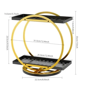Perfume and Makeup Organizer - 360 Rotating Tiered Design