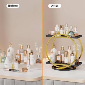 Perfume and Makeup Organizer - 360 Rotating Tiered Design