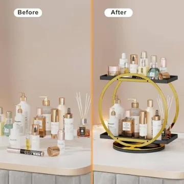 Perfume and Makeup Organizer - 360 Rotating Tiered Design