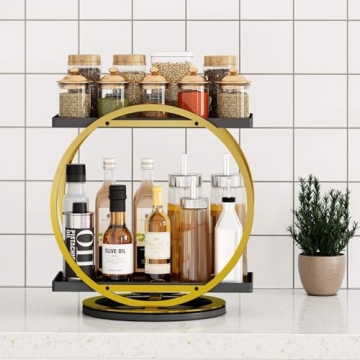 Perfume and Makeup Organizer - 360 Rotating Tiered Design