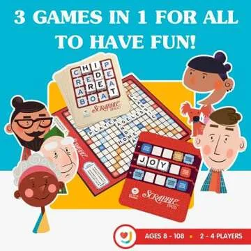 Joy for All Senior Word Games - Classic Scrabble & Bingo - Easy to Read & Grip - Board Games for Elderly Adults
