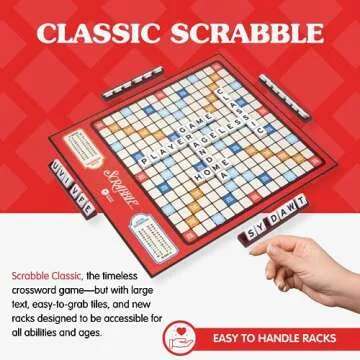 Joy for All Senior Word Games - Classic Scrabble & Bingo - Easy to Read & Grip - Board Games for Elderly Adults