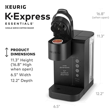 Keurig K-Express Essentials Coffee Maker for Fast Brewing