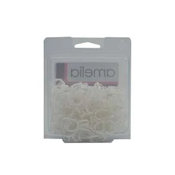 Amelia Beauty, 500 White Elastic Tangle-Free Ponytail Holders – 1/2 Inch US Made Hair Ties for Ponies, Braids and Twists, No Snag, Pain-Free, Strong Hold for All Hair Types, Men, Women, Kids