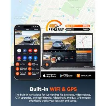 Vantrue S1 Pro 2.7K Dual Dash Cam with Night Vision