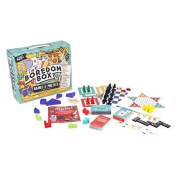 The Indoor Boredom Box - Huge Games & Puzzles Set - Over 250 Activities from Classic Board Games to ...