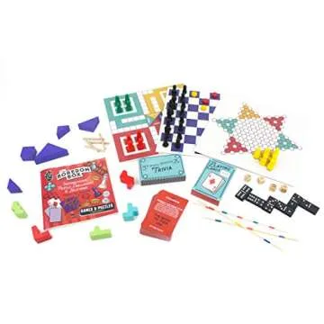 The Indoor Boredom Box - Huge Games & Puzzles Set - Over 250 Activities from Classic Board Games to lateral Thinking Puzzles