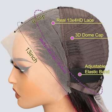 Megalady Beauty Ombre Highlight Lace Front Wig 20inch