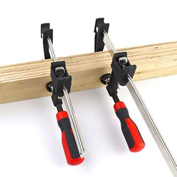 F Clamp 6 Inch 12 Inch Bar Clamps for Woodworking Clamps with 150lbs Load Limit, Light-Duty Quick Clamps for Woodworking (4PCS)