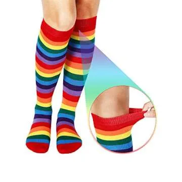 Rainbow Knee High Socks for Fun Style and Comfort