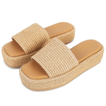 EQAUDES Wedge Sandals for Women Comfortable Casual Summer