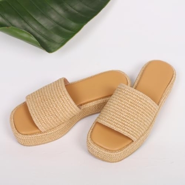 EQAUDES Wedge Sandals for Women Comfortable Casual Summer