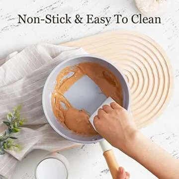 ROCKURWOK Ceramic Nonstick Sauce Pan with Lid - 2 Quart Cooking Pot