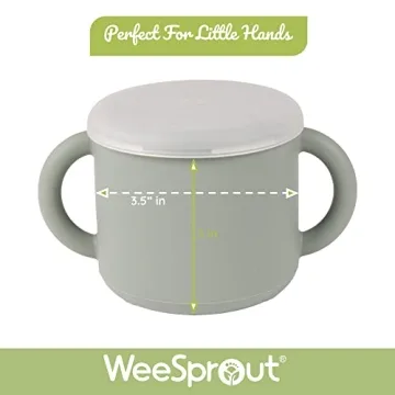 WeeSprout Snack Containers for Toddlers - Spill-Proof Cups