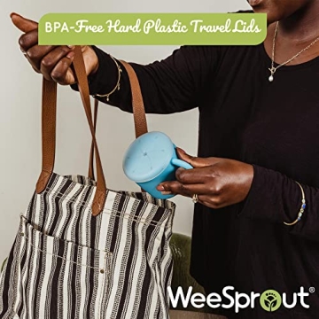 WeeSprout Snack Containers for Toddlers - Spill-Proof Cups