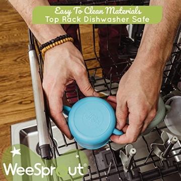 WeeSprout Snack Containers for Toddlers - Spill-Proof Cups