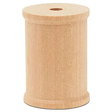 Wooden Spool for Crafts 2 x 1-1/2-inch Pack of 12, Small Empty Thread Spools, Wood Spools for Crafts with Wooden Spindles, by Woodpeckers