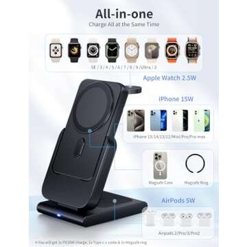 RORRY 3 in 1 Magsafe Charger Stand for Devices