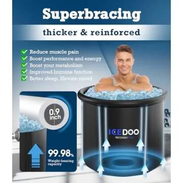 Large Size Ice Bath Tub for Athletes,Multiple Layered Portable Ice Bath Tub for Recovery, Cold Tub Ice Tub Inflatable Ice Bath for Outdoor Cold Plunge tub，34'' x 30''