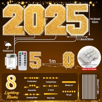 Large LED Christmas New Year Yard Signs for Holiday Cheer