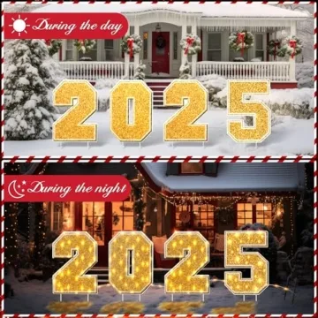 Large LED Christmas New Year Yard Signs for Holiday Cheer