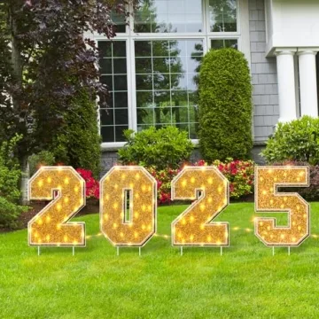 Large LED Christmas New Year Yard Signs for Holiday Cheer