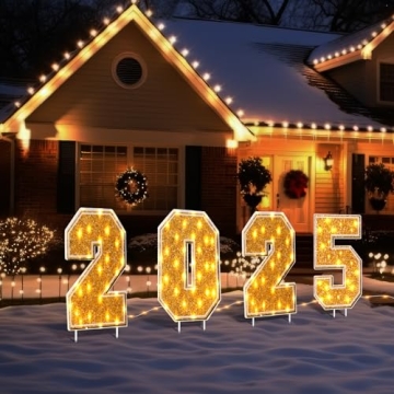 Large LED Christmas New Year Yard Signs for Holiday Cheer
