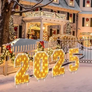 Large LED Christmas New Year Yard Signs for Holiday Cheer