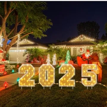 Large LED Christmas New Year Yard Signs for Holiday Cheer