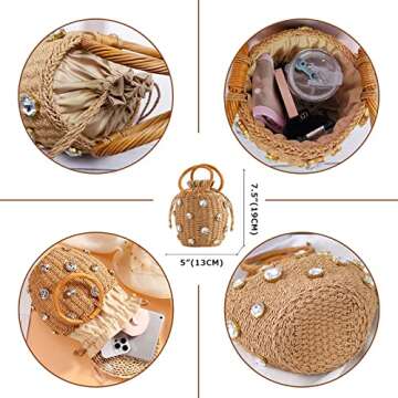 Stylish NIBD Rattan Tote Bag for Summer Adventures