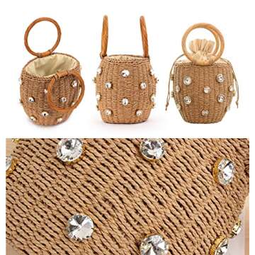 Stylish NIBD Rattan Tote Bag for Summer Adventures