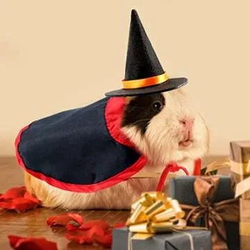 RYPET Guinea Pig Costumes - Hat & Cape Set for Pets
