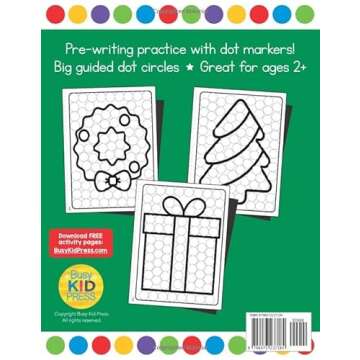 Merry Christmas Dot Markers Activity Book Ages 2+: Easy Toddler and Preschool Kids Paint Dauber Coloring Book (Christmas Dot Marker Coloring)