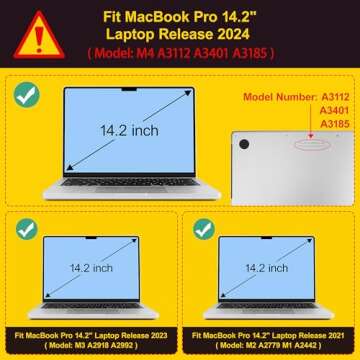 Mektron MacBook Pro 14-inch Case - Comprehensive Protection with Accessories